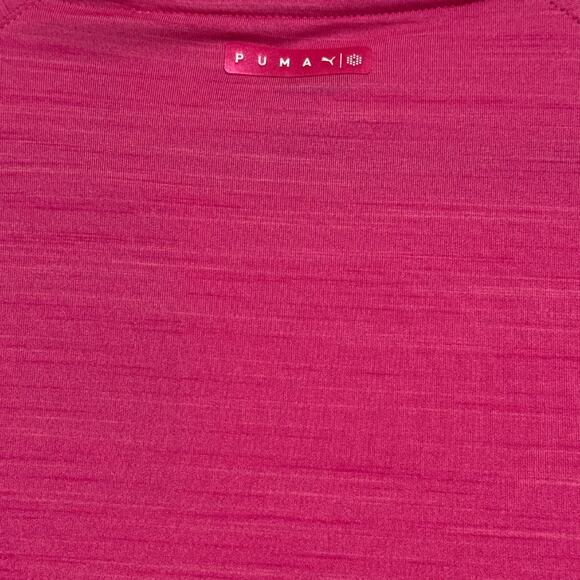 PUMA Cloudspun Long Sleeve Golf Tee Raglan Moisture Wicking Pink NWT Medium - Picture 8 of 8